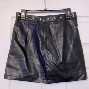 Black pleather skirt